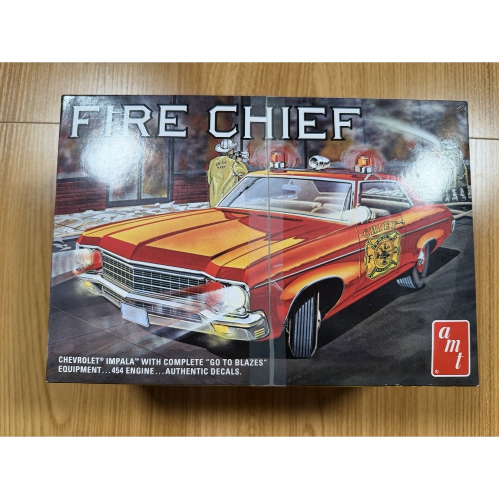 AMT 1970 Chevy Impala Fire Chief Car 1/25 Model Kit AMT1162 - Started